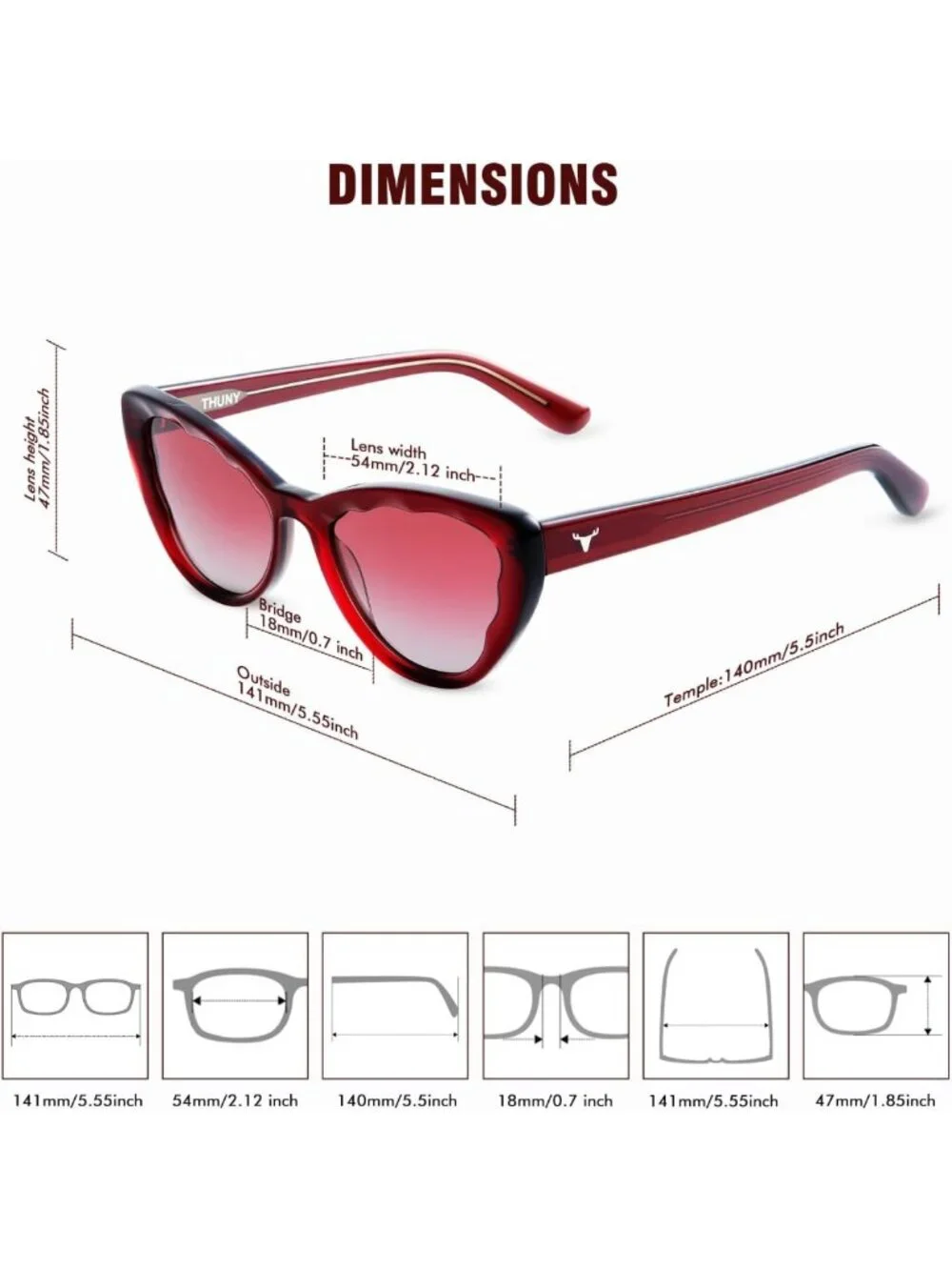 Trendy Retro Cat Eye Sunglasses for Women | UV400 Polarized Gradient Frame